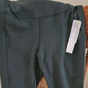 Womens Dark Green Active Leggings